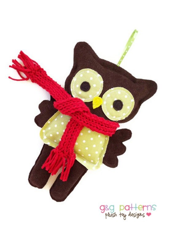 christmas sewing pattern owl ornament pdf sewing by christmas sewing pattern owl ornament pdf sewing by