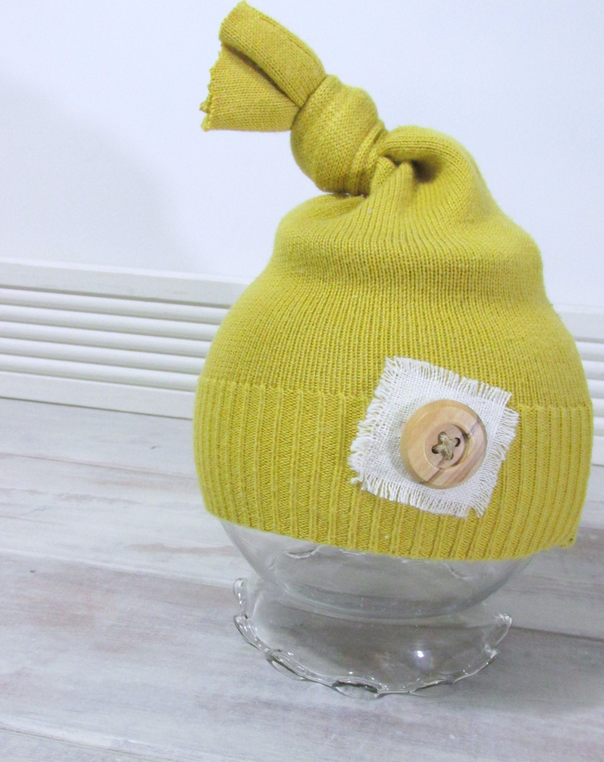 Baby boy mustard upcycled photo prop hat, newborn photography props