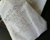 Shabby Chic Wedding Favor Mini Muslin Drawstring bags - 6 bags (custom listings welcomed) Il_170x135