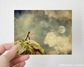 Greeting card, follow your dreams, motivation card, gone fishing, birthday card