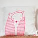 Owl Decorative Pillow - Nursery decor throw pillow cover - Neon Pink
