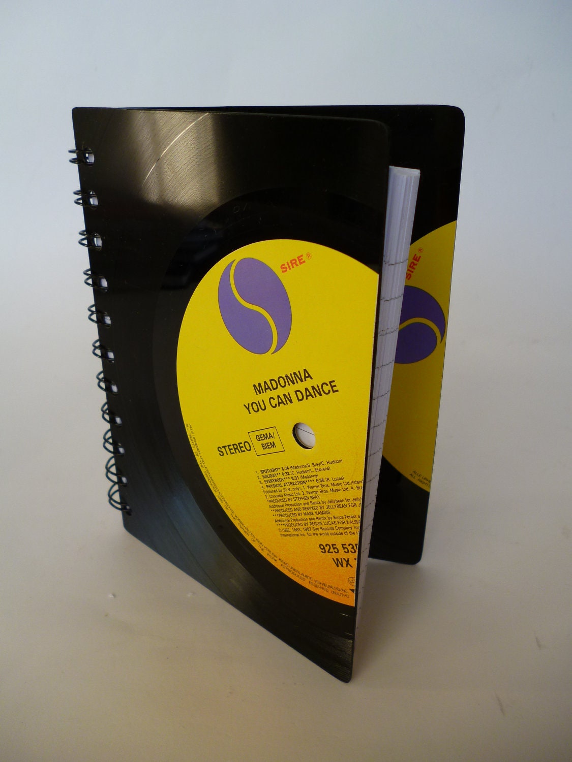 MADONNA Notebook Handmade A6 Recycled Vintage Vinyl Music Record You Can Dance
