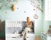 Tree Wall Decals Wall Sticker Children Wall Decal - Branches decal Bird Cage decal -kk107