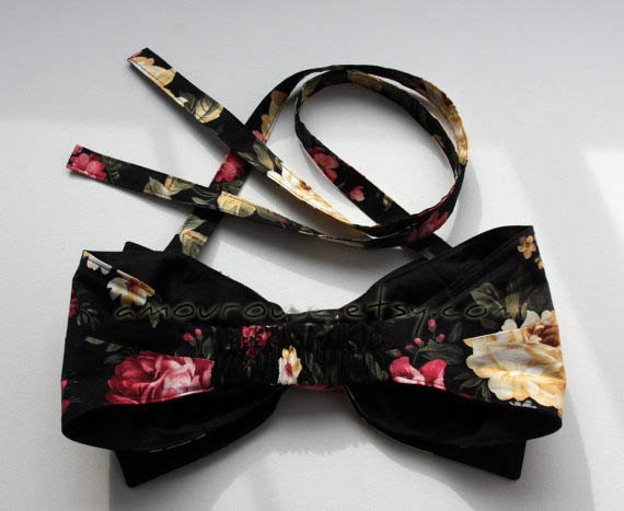 Victorian Garden Print Bow Bandeau