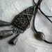 Metallic seed beads and bells pendant