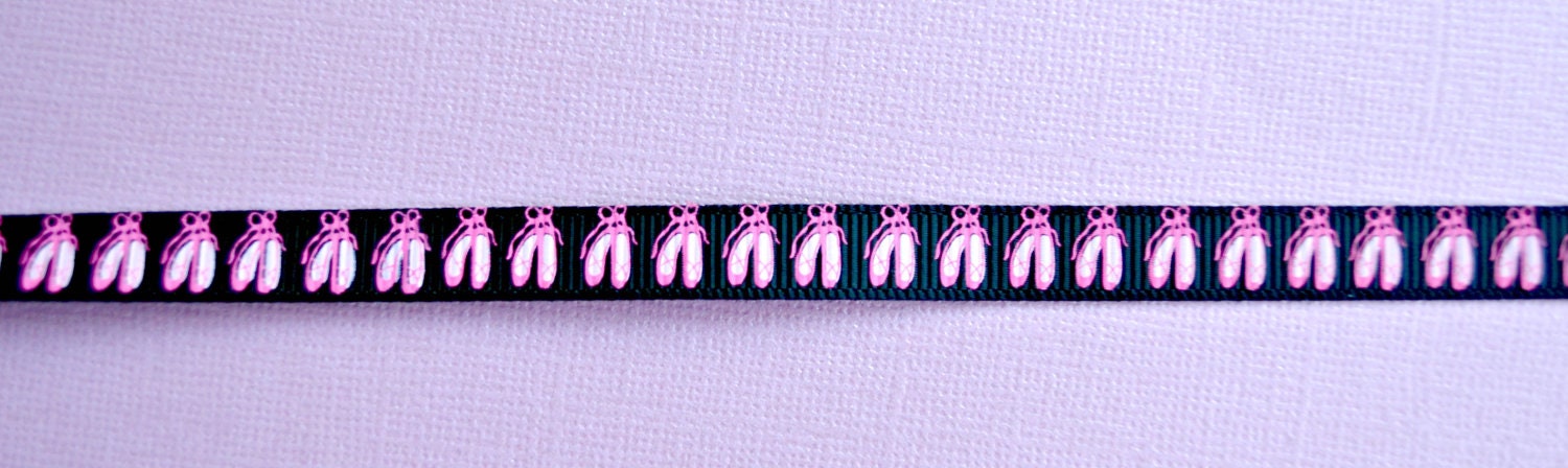SALE Pink Ballet shoes and tutu on black 3/8 inch grosgrain ribbon-SALE Il_570xn
