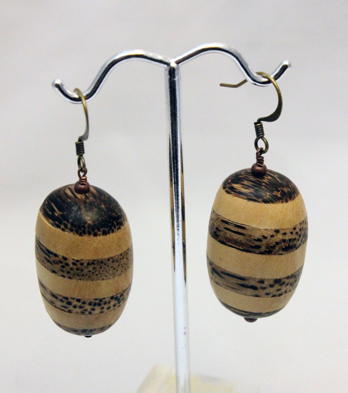 Bamboo and Wood earrings