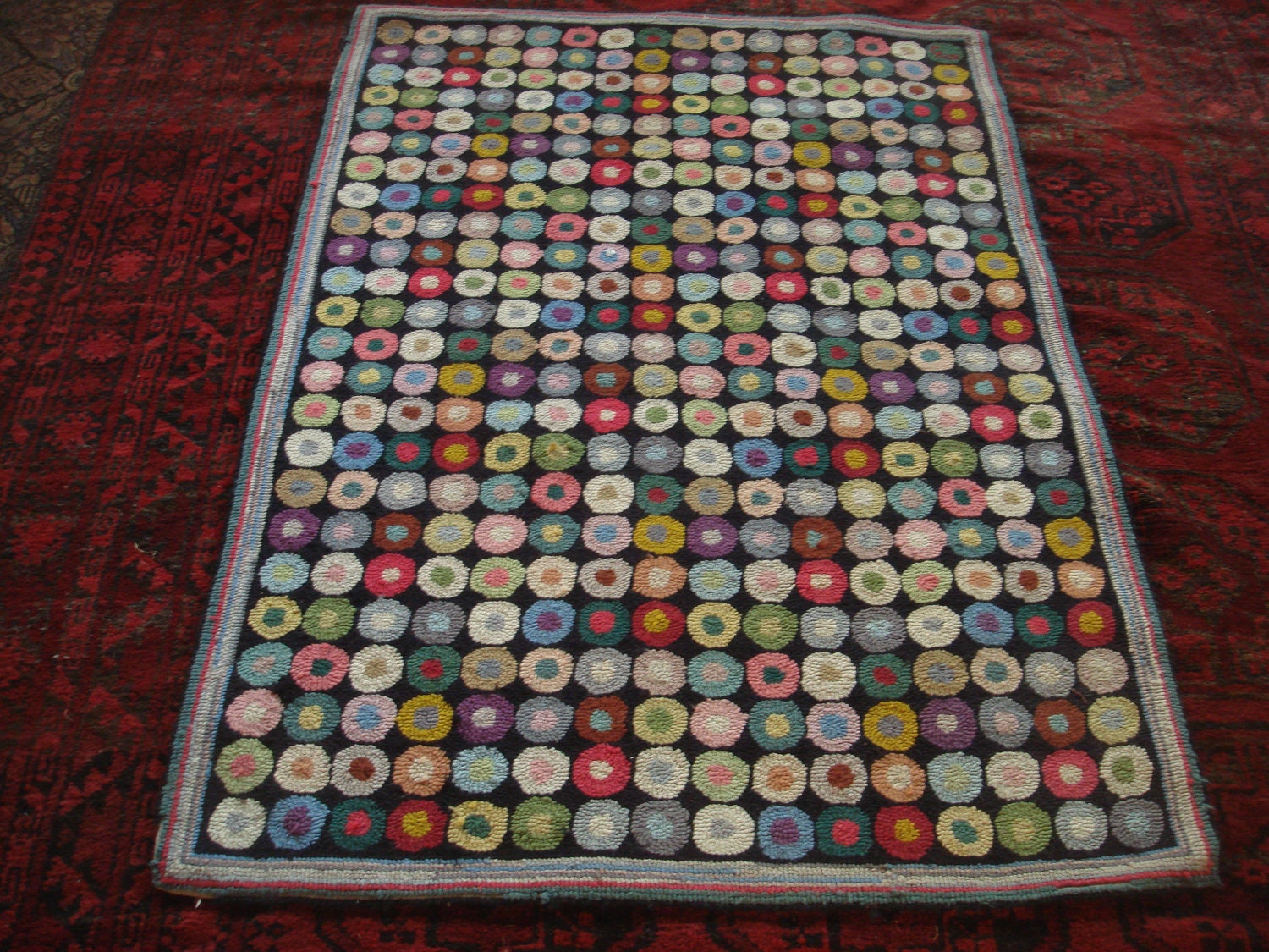 Vintage Claire Murray Designer Hand Made Hooked Rug by TFSloan