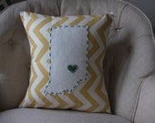 State Pillow - Indiana, Custom, 18x18