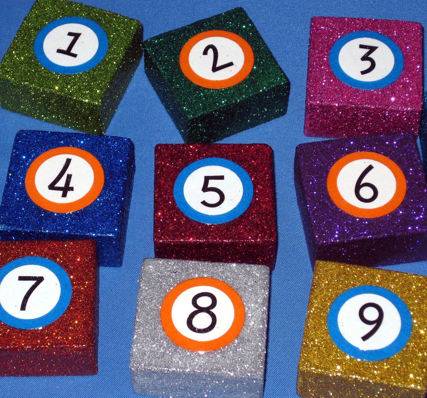 Number Stamps Math Teacher Gift Montessori Counting Mathematics Toy Children Learn to Count Math Stamp Set in Bright Colors