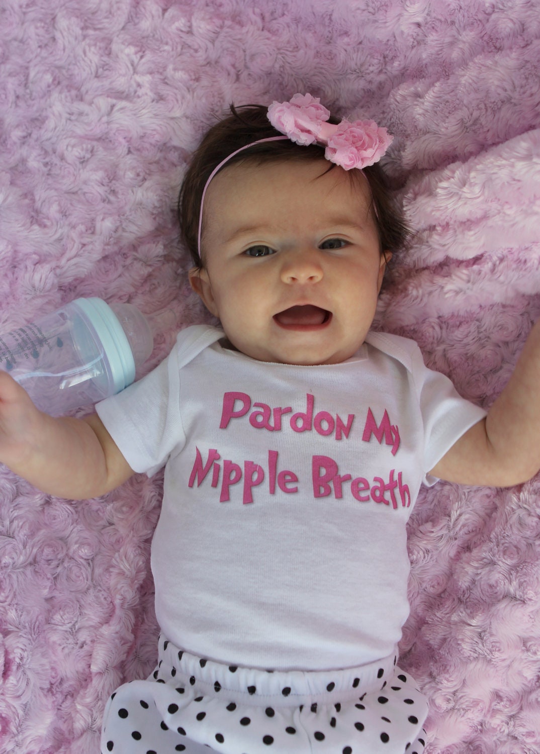 Pardon My Nipple Breath - Funny Baby ONESIE - Your Color Choice