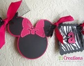 Minnie Mouse High Chair Banner in Zebra Print Il_170x135
