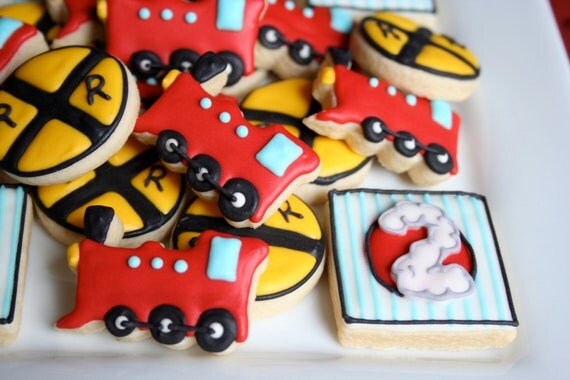 Train Theme Choo Choo Train 3 dozen mini cookies