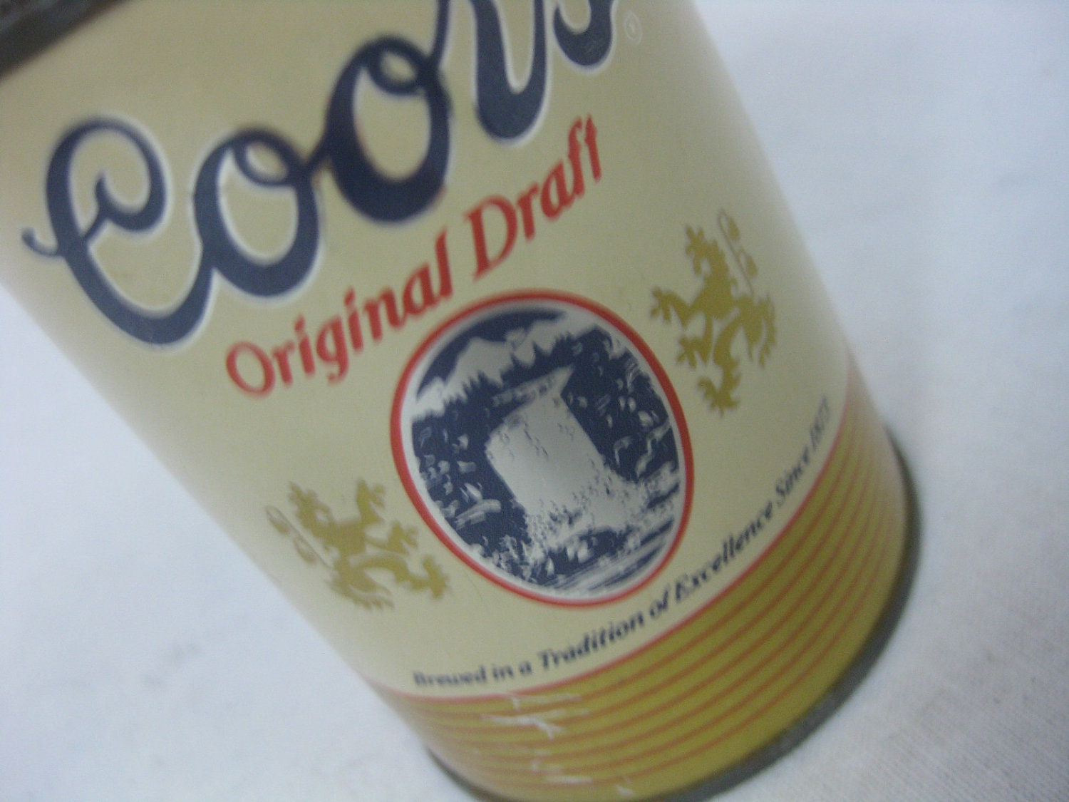 Antique - Old Coors Original Draft Lighter Holder Metal Tin Good Gift Condition