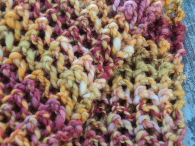 Winter Scarf, Hand Spun Wool