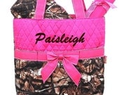 Personalized Camo Hot Pink Diaper Bag 3pc Set