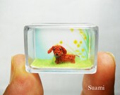 Extreme Tiny Dachshund Sausage Dog - Micro Crocheted Dog - Made To Order