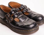Dr. Marten Black "Mary Jane" Shoe