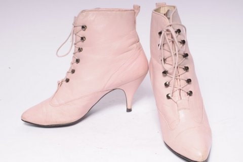 Pink Granny boot By Jazz Size 6.5 Woman's Boot Made in spain