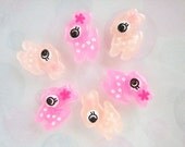 6pcs - Cute Glitter Fawn Mix Decoden Cabochon (25x16mm) AF10001