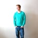 Sale:) Vintage retro mens turquoise sweater