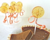 12 Pumpkin Pie Lollipops-Gourmet Artisan Candy-Hard Candy Suckers-Thanksgiving- Fall-Autumn