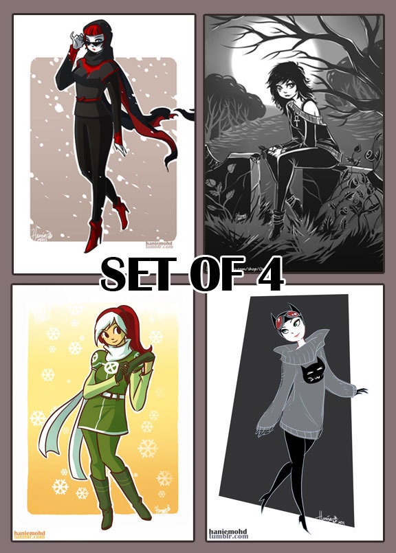 Sweater Superladies Postcard SET OF 4