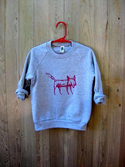 clever me Fox Sweater, Fox Shirt for Kids, Grey Sweatshirt, 2T- 12Yrs