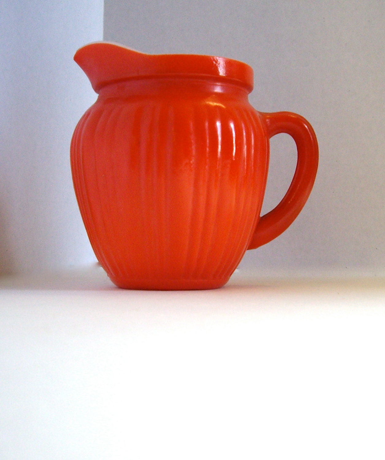 Retro vintage orange pyrex creamer 1959