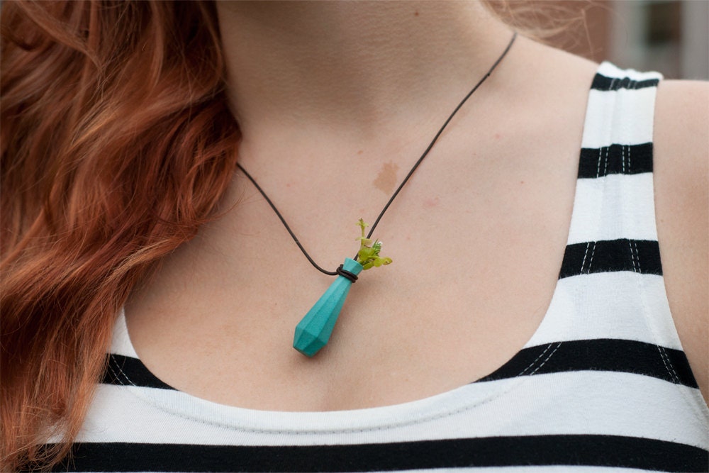 Genie Vase Planter in Turquoise: A Wearable Planter