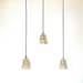 RESERVED WITH HOLES for cord Set of 3 Clear Antique Insulators
