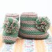 Striped Knitted Pompom Bootie: 5 colourways available