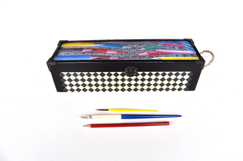 Wooden Desk Storage Box Home Office Kids Room Student Dorm