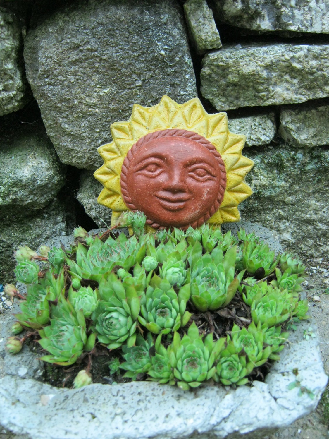 Sun Face, Wiccan Sun, Hanging Statue, Garden Sun.