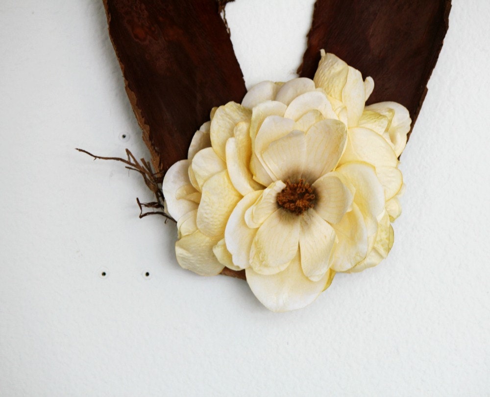 Magnolia and Palm Floral Art