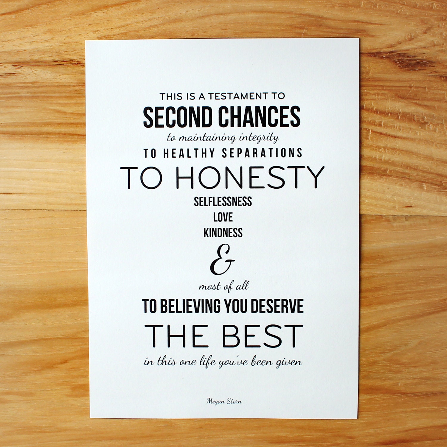 Across the Pond Blogger Megan Stearn's Printable Quote Typography . Download and Print Image . 8x10 and 5x7 Included