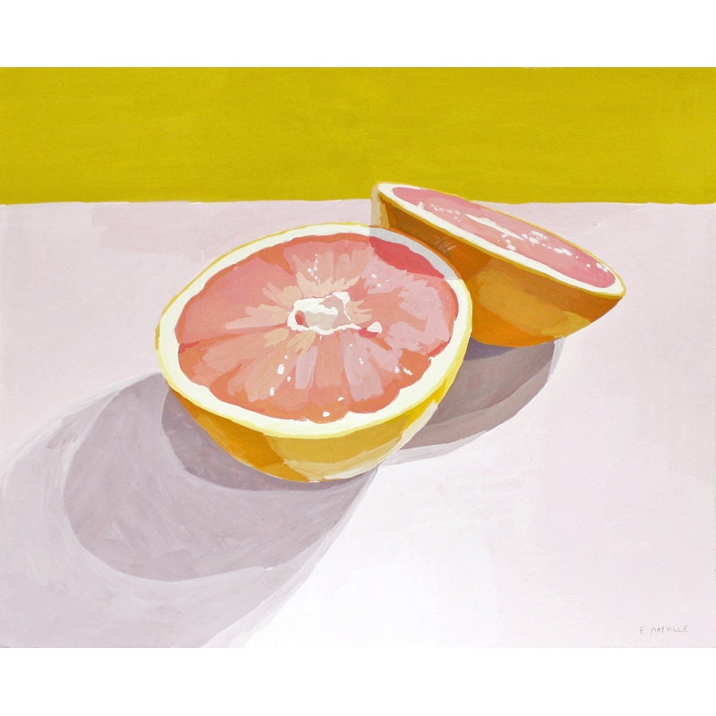 kitchen art - grapefruit print - "Grapefruit 12"