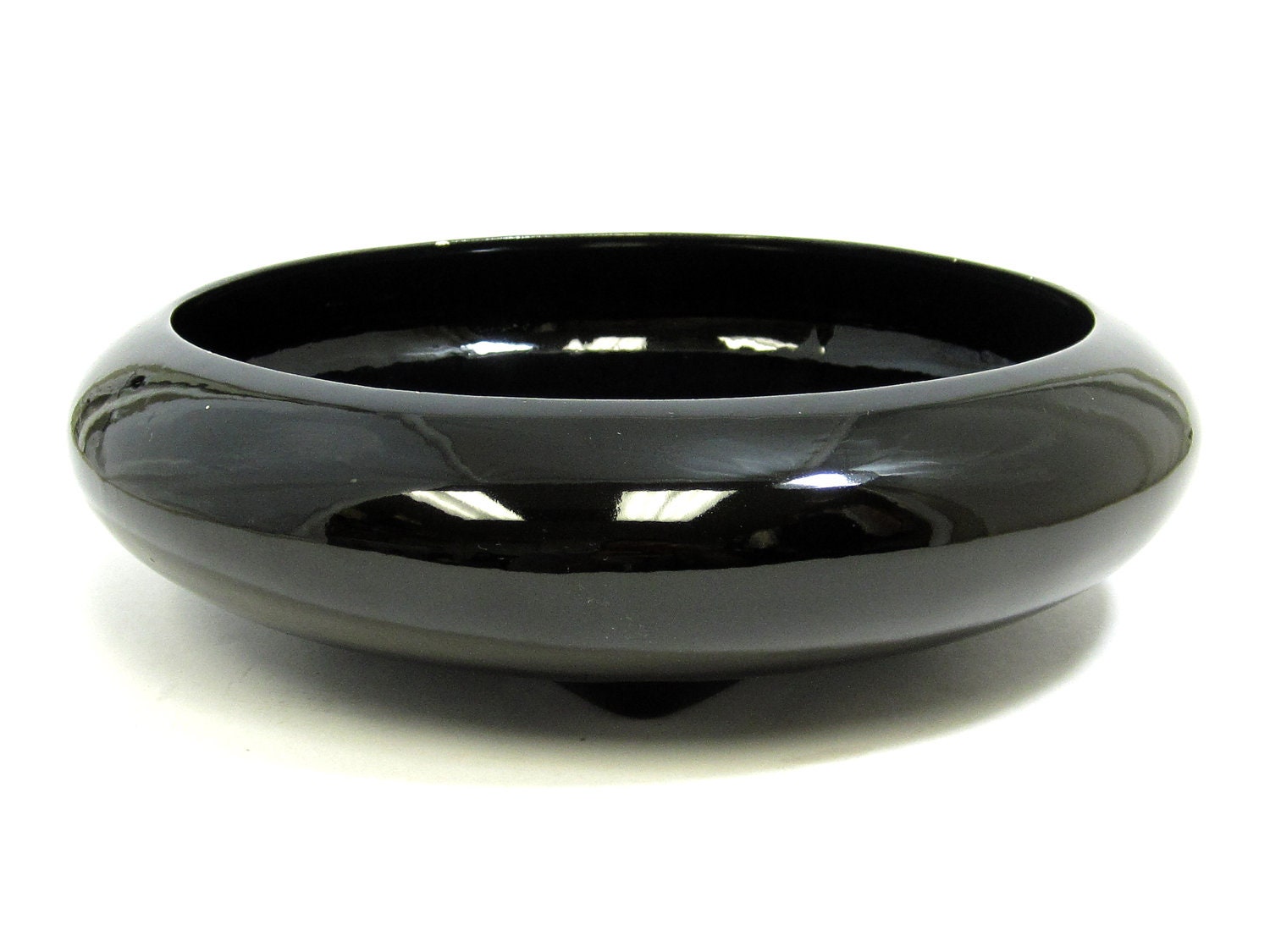 Vintage Black Haeger Pottery Planter