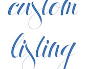 Custom Listing for Rebecca -  Custom Stamp