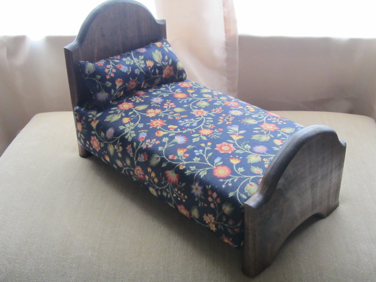 Primitive Doll Bed for Barbie & Other Similar Doll Sizes
