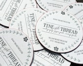 Custom 2-color Letterpress Coaster Business Card and Graphic Design Package w/ edge print - 100qty