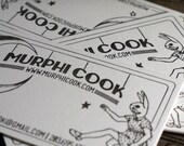 Custom Letterpress Business Card and Graphic Design Package - 100qty