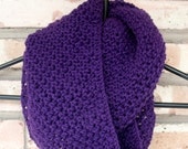Ayla Wool Infinity Scarf in Purple