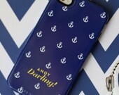 Personalized Nautical iPhone 5 or 4 Case - Ahoy Darling Collection - Choose your color