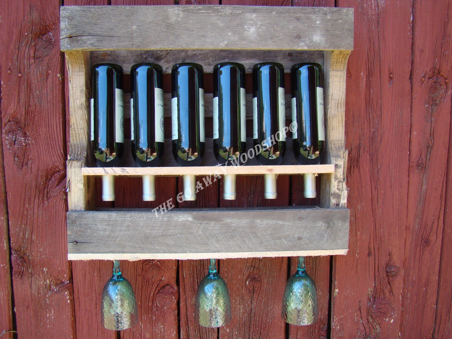 Recycled wine rack SMALL