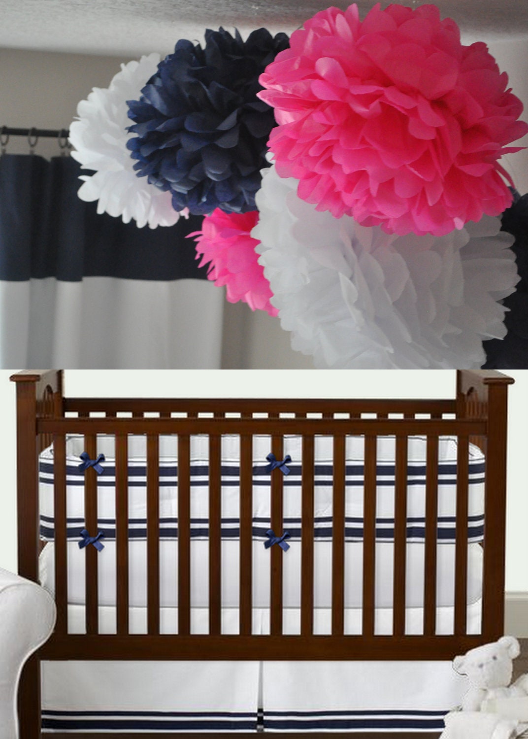 6 Nursery Tissue Poms- Your color choice