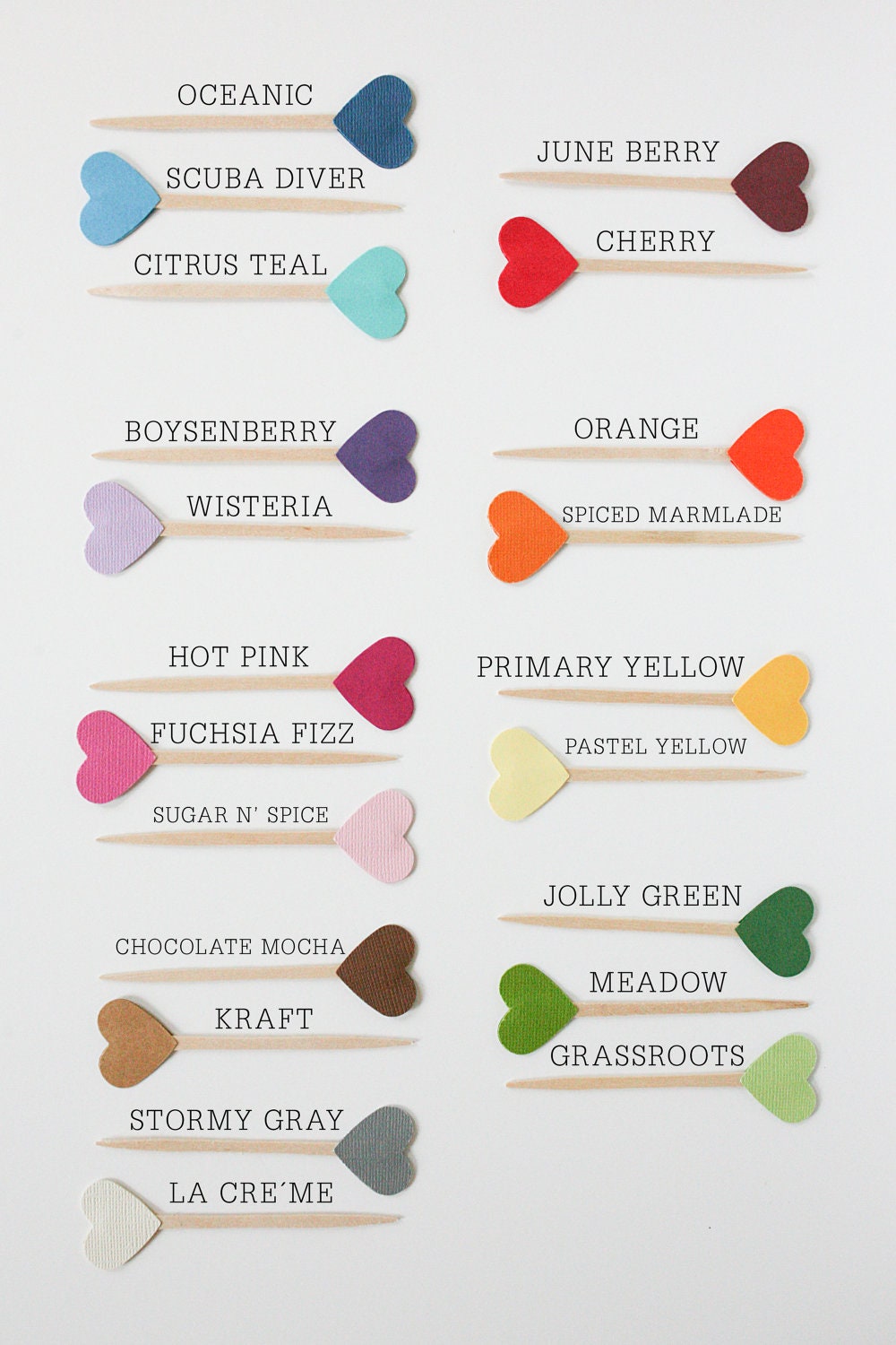Cupcake Toppers - Hearts