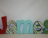 Nursery letters for boy Custom wood letters for children kids room wooden name letters baby shower centerpiece