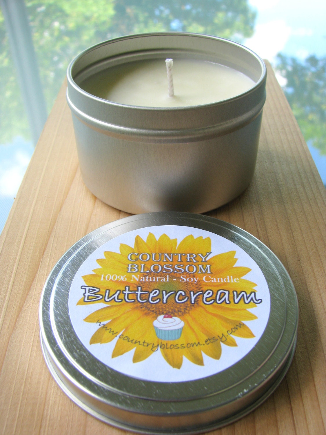 Buttercream 8 oz Tin Soy Wax Candle