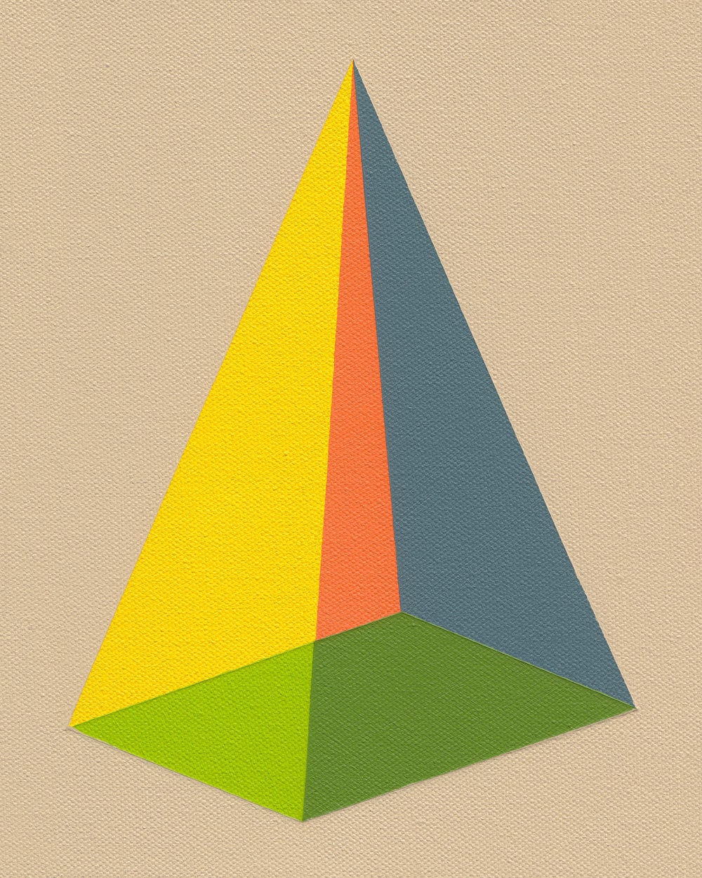 Giclee print - "Pyramid" - 12" x 15" modern geometric abstract art